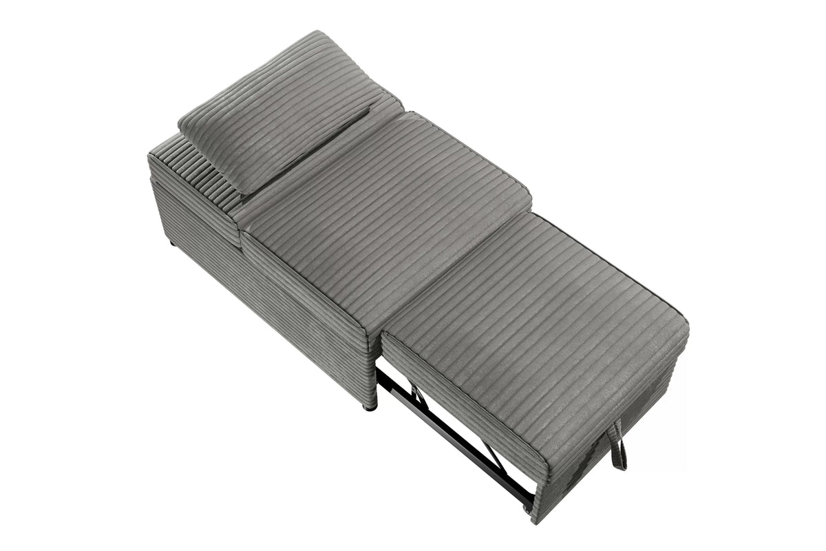 The Corwin Smoke Convertible Sofa - view 9