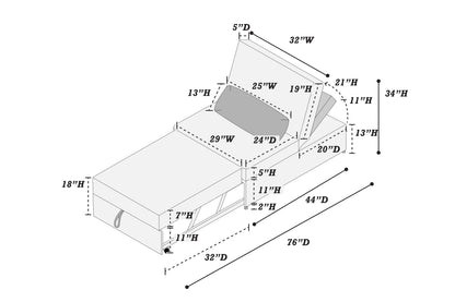 The Corwin Ash Convertible Sofa - view 9