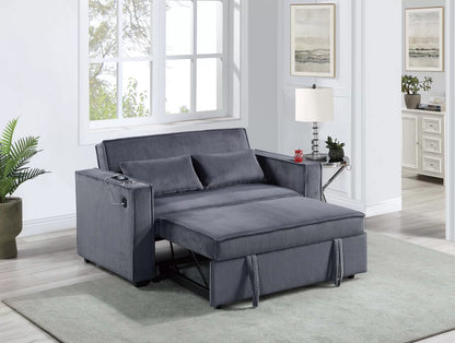 The Ellery Dark Gray Convertible Sofa - view 2