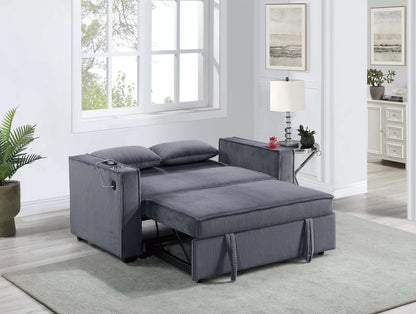 The Ellery Dark Gray Convertible Sofa - view 3