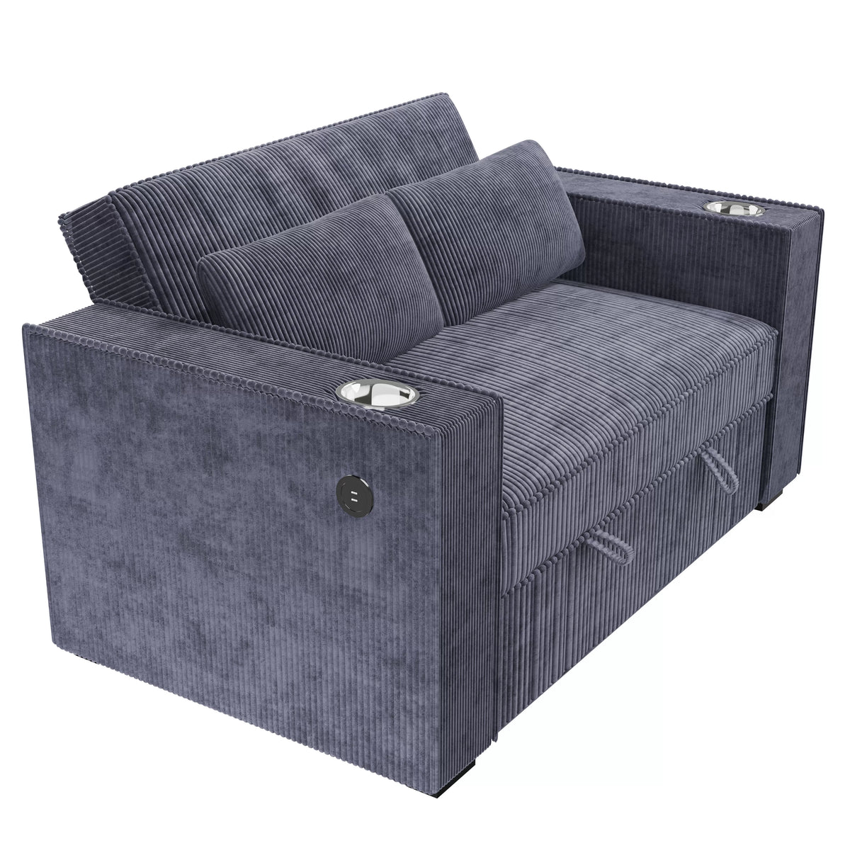 The Ellery Dark Gray Convertible Sofa - view 5