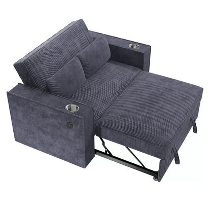 The Ellery Dark Gray Convertible Sofa - view 6