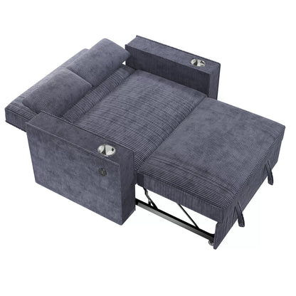 The Ellery Dark Gray Convertible Sofa - view 7