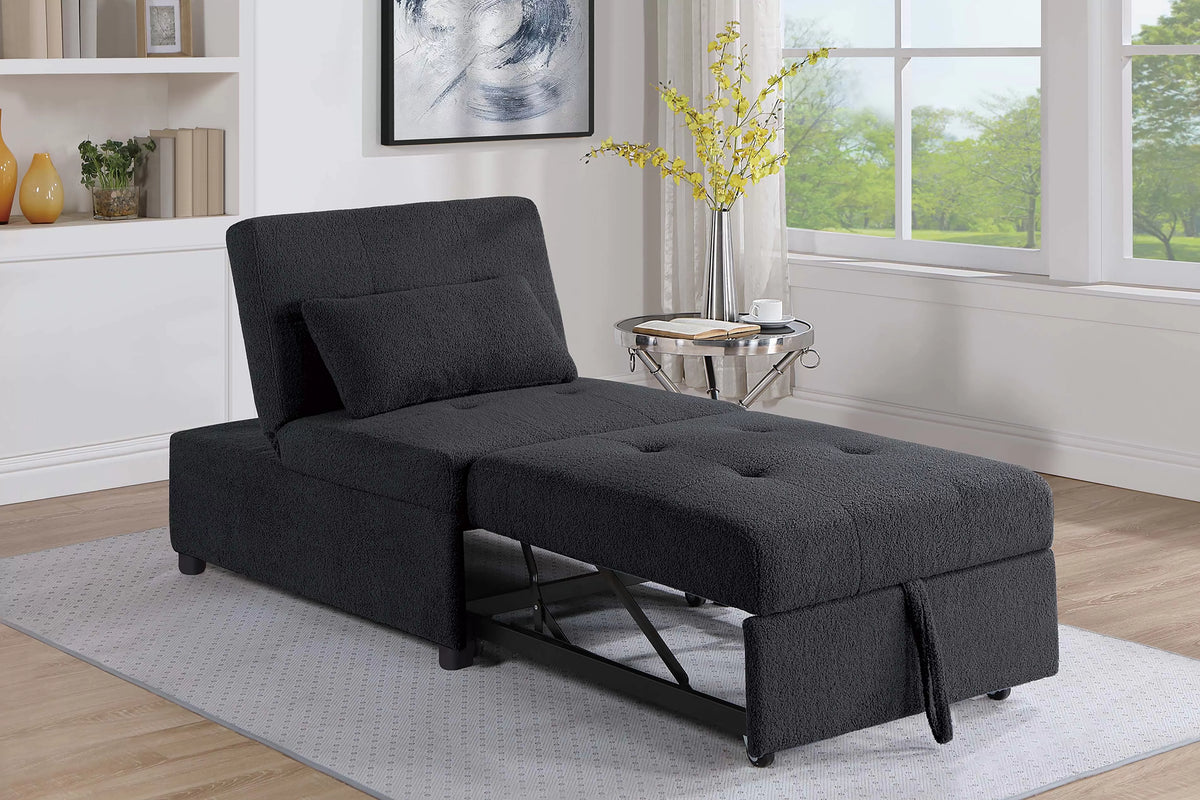 The Maren Black Convertible Sofa - view 2