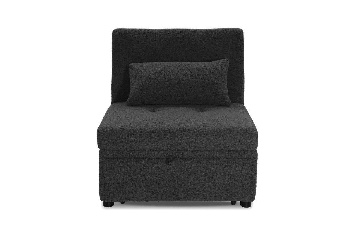 The Maren Black Convertible Sofa - view 4