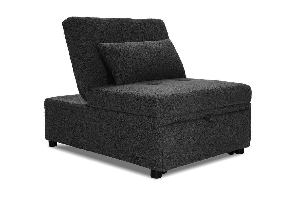 The Maren Black Convertible Sofa - view 5