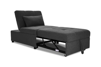 The Maren Black Convertible Sofa - view 6