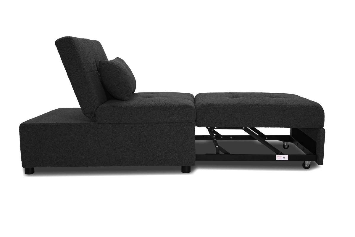 The Maren Black Convertible Sofa - view 7