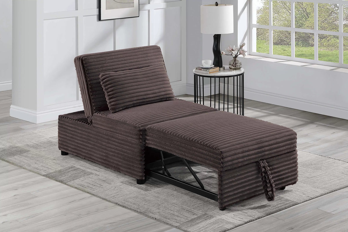 The Corwin Chocolate Convertible Sofa - view 2