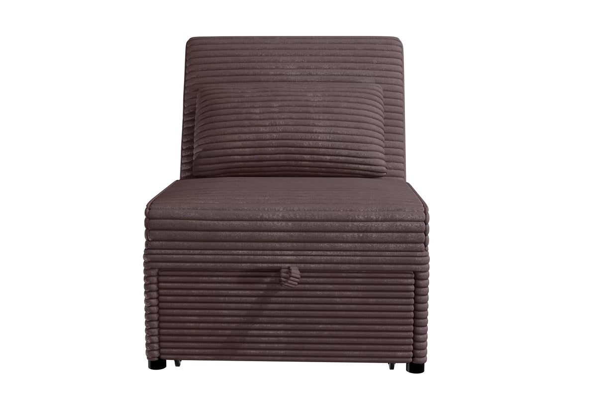 The Corwin Chocolate Convertible Sofa - view 4