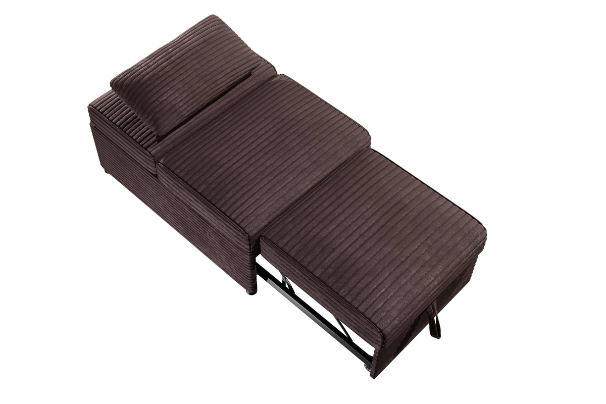 The Corwin Chocolate Convertible Sofa - view 7