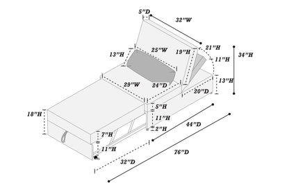The Corwin Chocolate Convertible Sofa - view 8