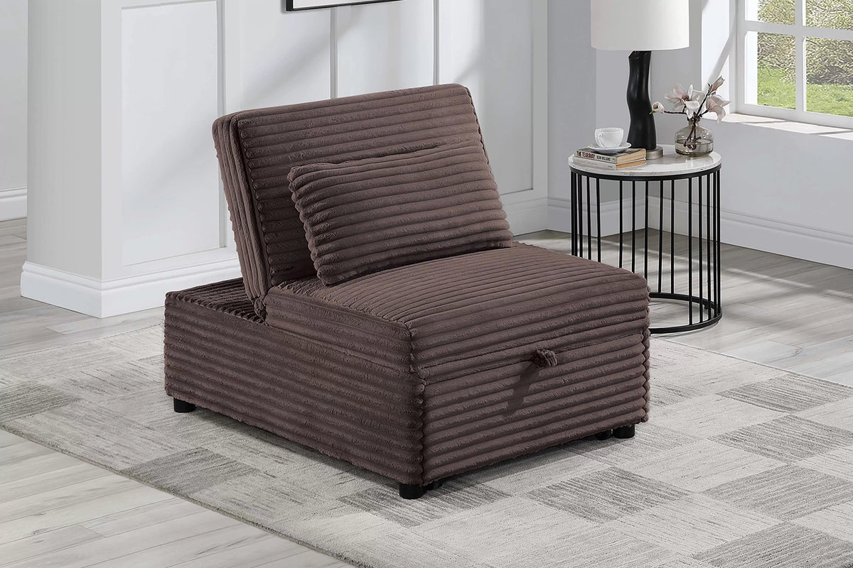 The Corwin Chocolate Convertible Sofa