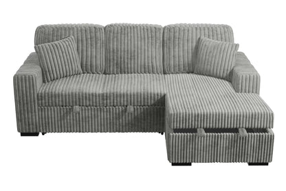 The Osgood Smoke Convertible Sectional with Pull-Out Bed – 2 Piece - view 3