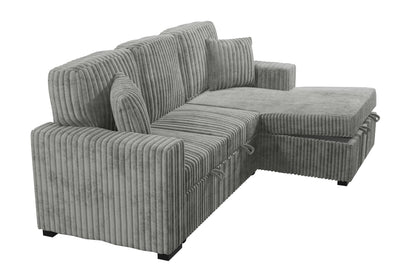 The Osgood Smoke Convertible Sectional with Pull-Out Bed – 2 Piece - view 4
