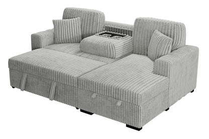 The Osgood Ash Convertible Sectional with Pull-Out Bed – 2 Piece - view 5