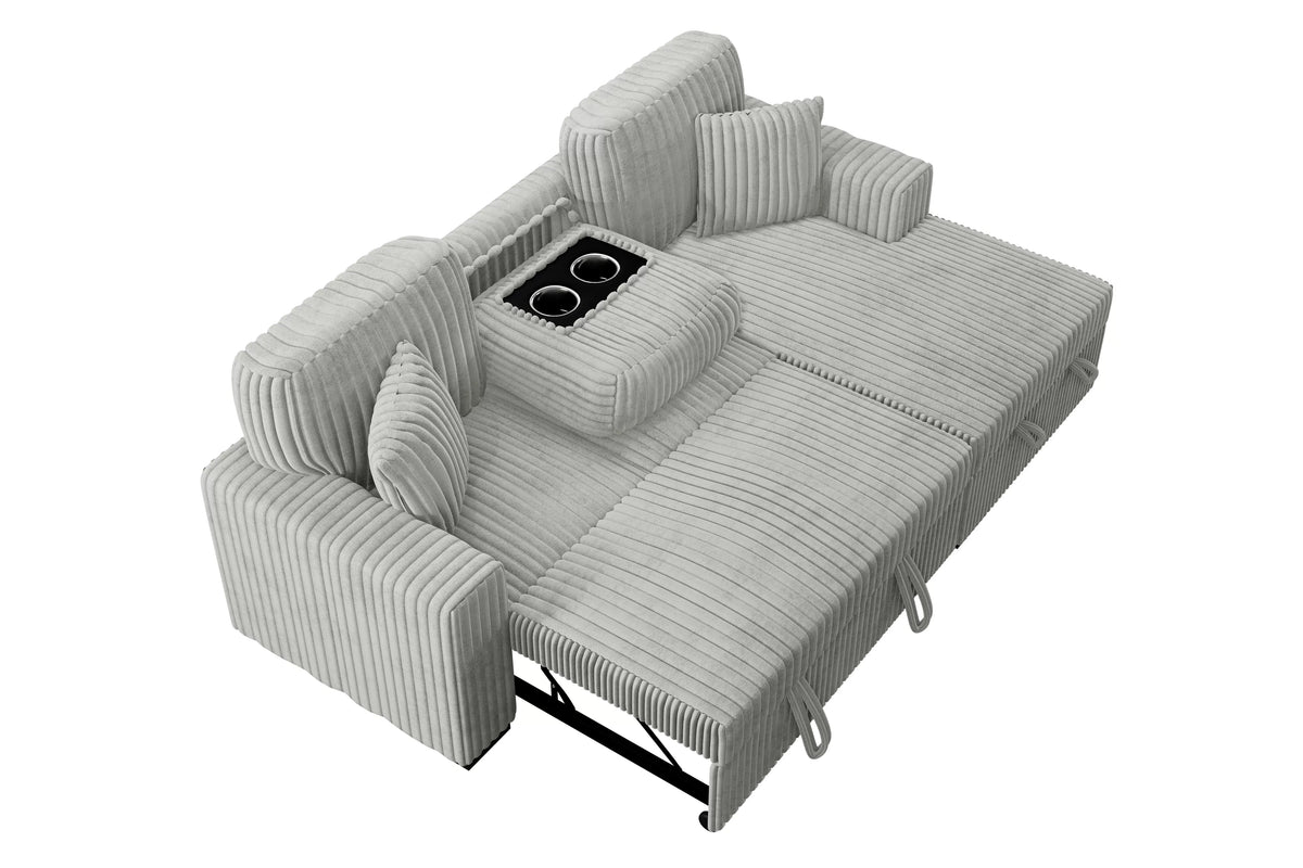 The Osgood Ash Convertible Sectional with Pull-Out Bed – 2 Piece - view 6