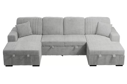 The Sadie Ash Convertible Sectional with Pull-Out Bed – 3-piece - view 3