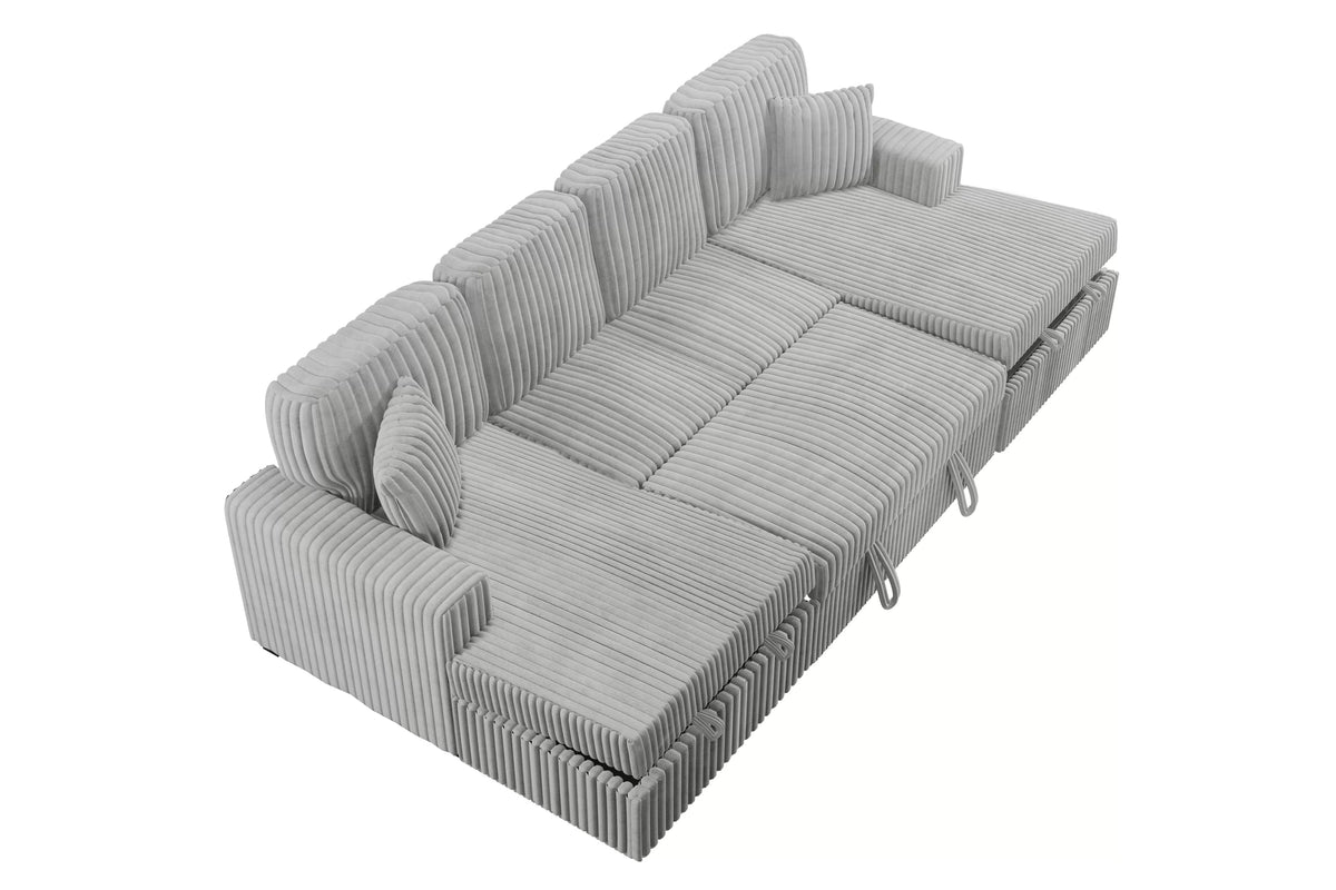 The Sadie Ash Convertible Sectional with Pull-Out Bed – 3-piece - view 5