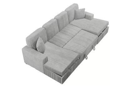 The Sadie Ash Convertible Sectional with Pull-Out Bed – 3-piece - view 5