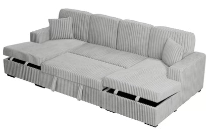 The Sadie Ash Convertible Sectional with Pull-Out Bed – 3-piece - view 6