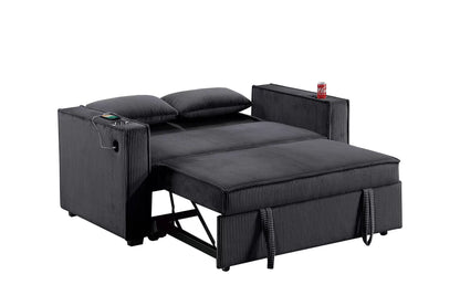 The Ellery Black Convertible Sofa - view 10