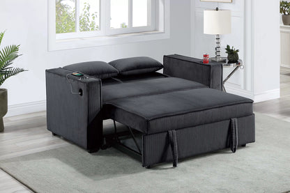 The Ellery Black Convertible Sofa - view 3