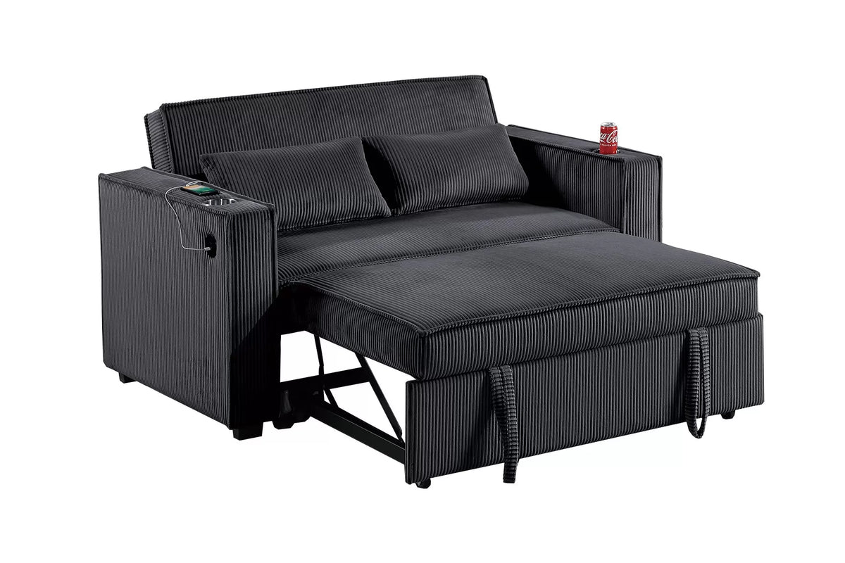 The Ellery Black Convertible Sofa - view 9
