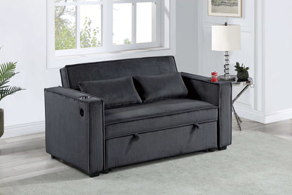 The Ellery Black Convertible Sofa