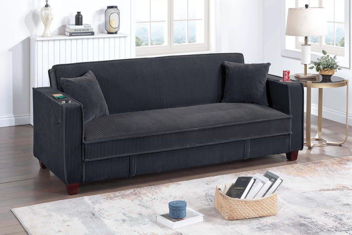 The Grady Black Convertible Sofa