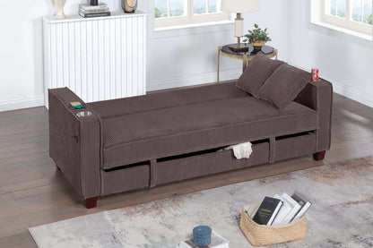 The Grady Chocolate Convertible Sofa - view 2