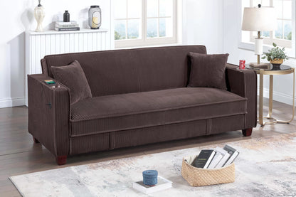 The Grady Chocolate Convertible Sofa