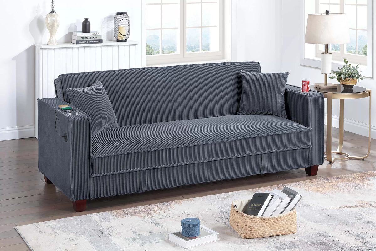 The Grady Dark Gray Convertible Sofa