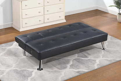 The Jenson Black Convertible Sofa - view 2