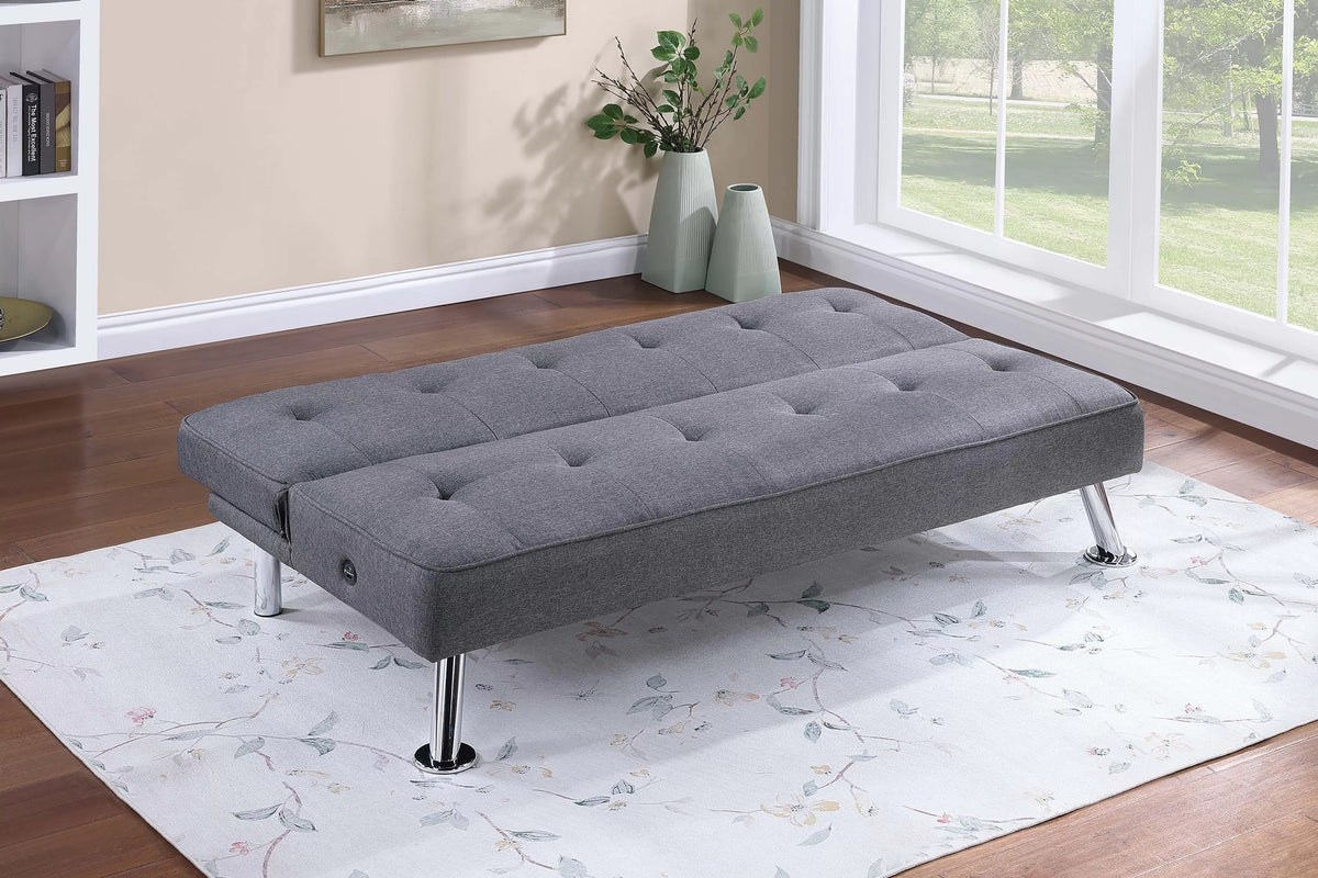 The Jenson Blue Gray Convertible Sofa - view 2