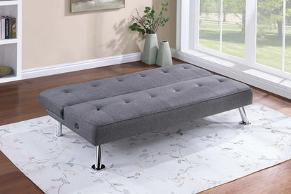 The Jenson Blue Gray Convertible Sofa - view 2