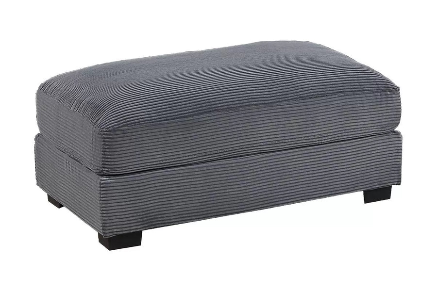 The Metro Dark Gray Corduroy Ottoman
