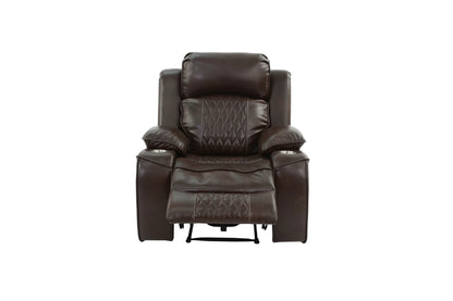 The Osric Brown Gel Leatherette Power Motion Living Room Set – 3 Piece - view 8