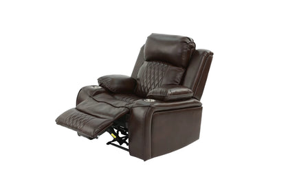 The Osric Brown Gel Leatherette Power Motion Living Room Set – 3 Piece - view 12