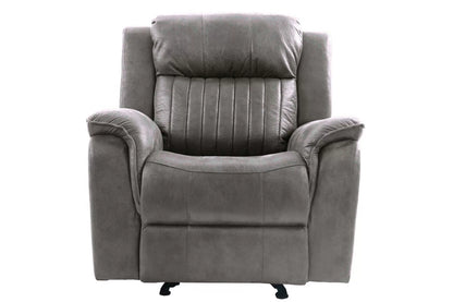 The Norwood II Slate Blue Breathable Leatherette Manual Glider Recliner Chair - view 3
