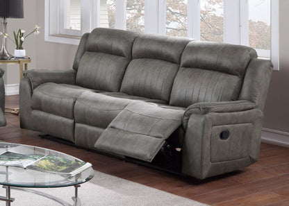 The Norwood II Slate Blue Breathable Leatherette Manual Recliner Sofa - view 1