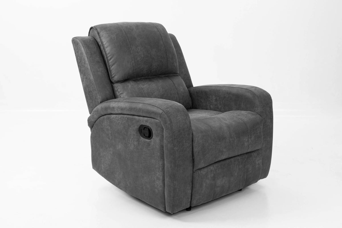 The Bexley Smoke Leather-Like Manual Recliner Chair - view 8