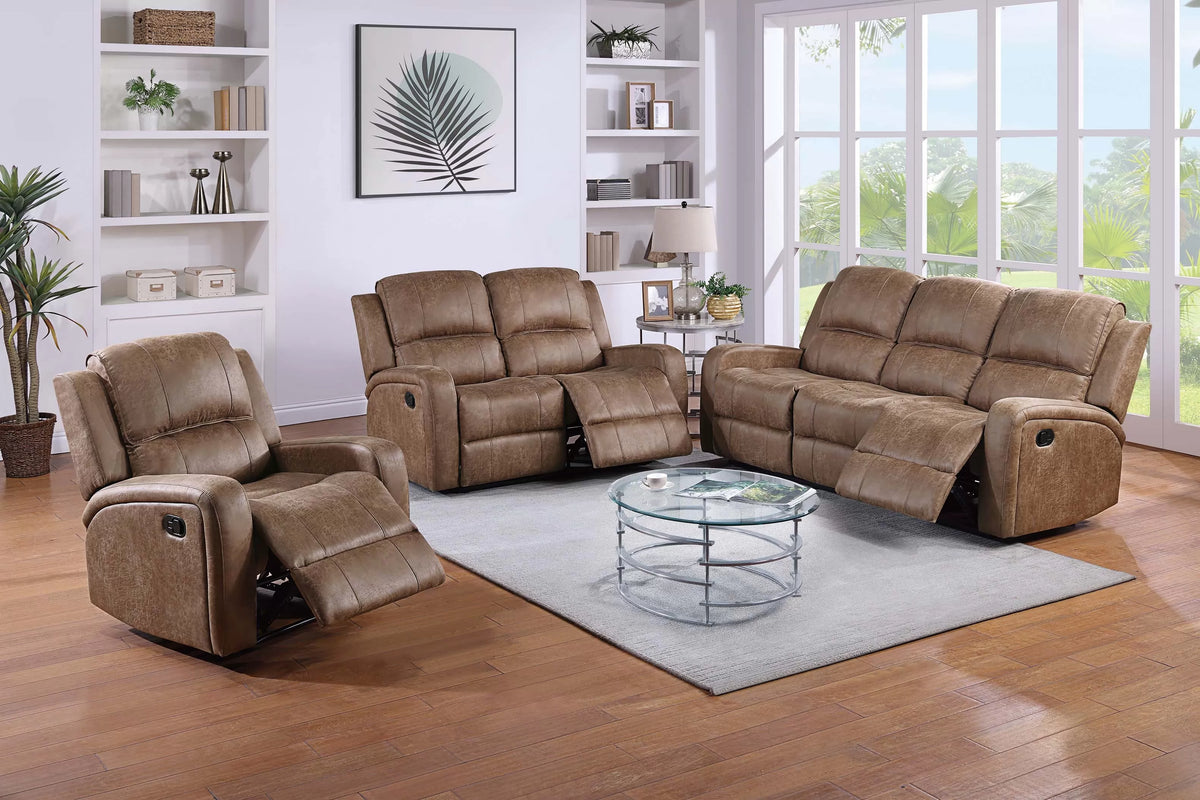 The Bexley Chestnut Leather-Like Manual Recliner Chair - view 2