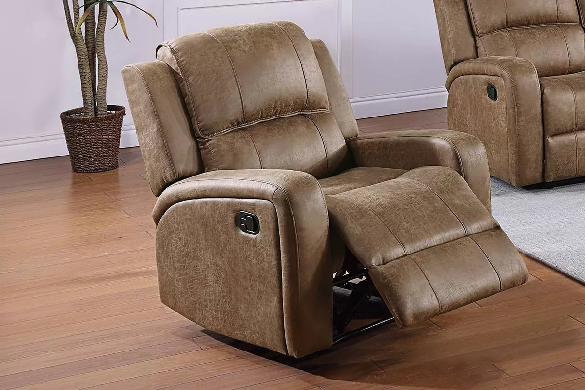 The Bexley Chestnut Leather-Like Manual Recliner Chair - view 1