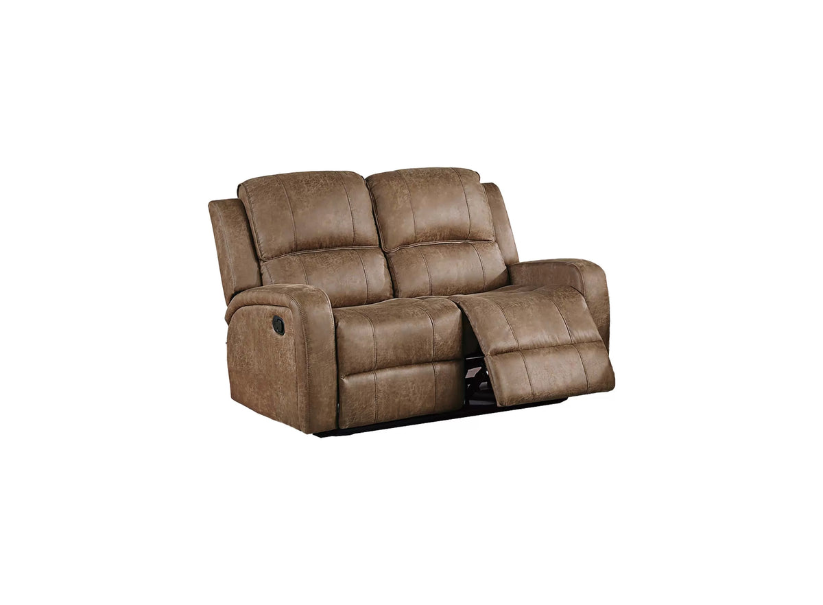 The Bexley Chestnut Leather-Like Manual Recliner Loveseat - view 3