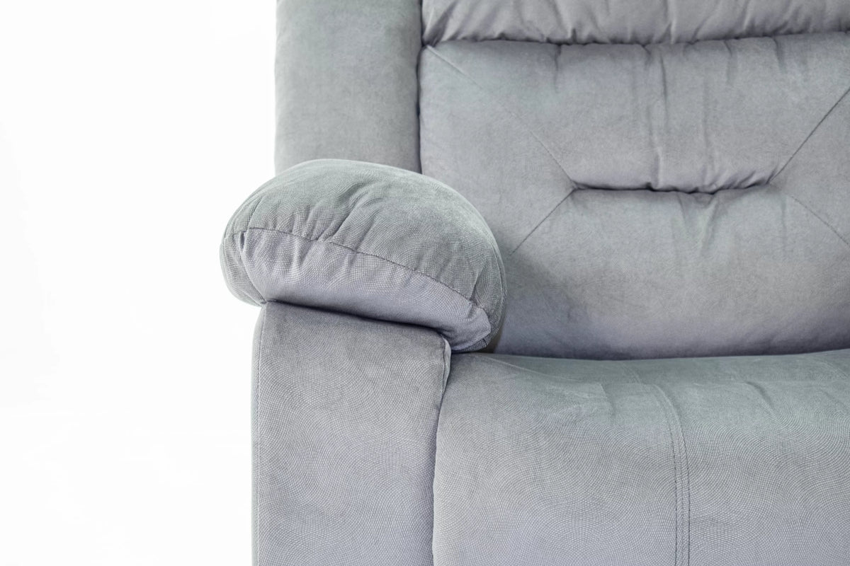 The Aldric Dark Gray Velvet Manual Motion Living Room Set – 3 Piece - view 14