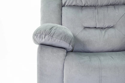 The Aldric Dark Gray Velvet Manual Motion Living Room Set – 3 Piece - view 14