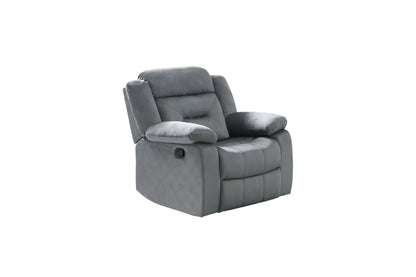 The Aldric Dark Gray Velvet Manual Motion Living Room Set – 3 Piece - view 15