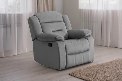 The Aldric Dark Gray Velvet Manual Motion Living Room Set – 3 Piece - view 5