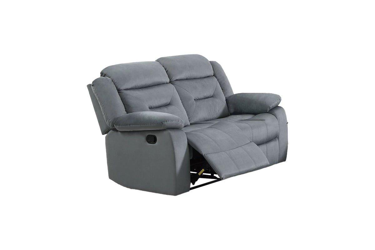 The Aldric Dark Gray Velvet Manual Recliner Loveseat - view 3